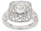 Pre-Owned Moissanite Platineve Ring 1.00ctw D.E.W