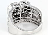 Pre-Owned Cubic Zirconia Silver Heart Ring 3.30ctw