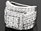Pre-Owned Cubic Zirconia Silver Ring 6.60ctw (3.34ctw DEW)