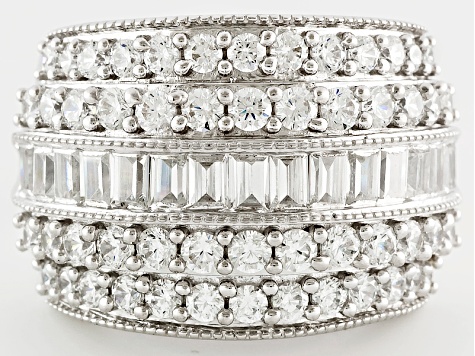 925 Sterling Silver 14K White Gold Finish AAA Cubic Zirconia