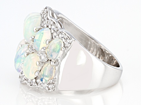 Pre-Owned Ethiopian Opal Sterling Silver Ring 3.24ctw
