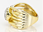 Pre-Owned Moissanite 14k Yellow Gold Over Silver Ring .57ctw DEW