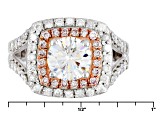 Pre-Owned Moissanite And Pink Diamond Ring Platineve™
