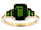 Pre-Owned Green Chrome Diopside 10k Yellow Gold Ring 2.55ctw