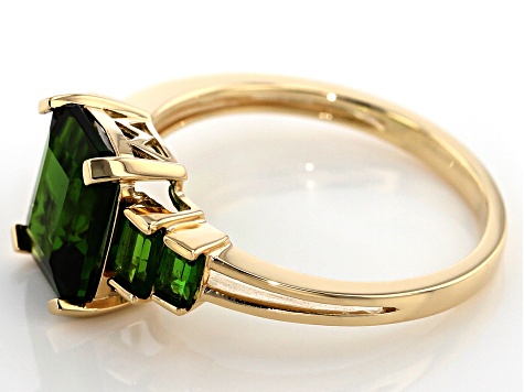 Pre-Owned Green Chrome Diopside 10k Yellow Gold Ring 2.55ctw