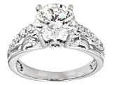 Pre-Owned Moissanite Platineve Ring 2.92ctw D.E.W