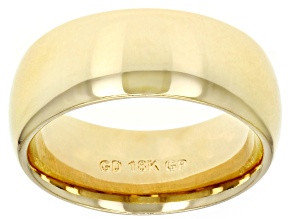 Pre-Owned 18k Yellow Gold Over Bronze Comfort Fit Band Ring