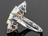 Pre-Owned Multi Color Ethiopian Opal Sterling Silver Ring 4.31ctw.