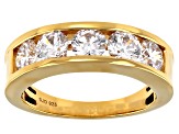 Pre-Owned White Cubic Zirconia 18K Yellow Gold Over Sterling Silver Ring 2.90ctw