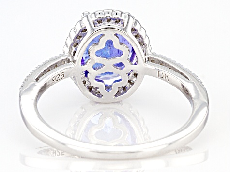 Pre-Owned Blue Tanzanite Rhodium Over Silver Ring 1.80ctw