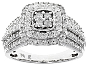 Picture of Pre-Owned White Diamond 10k White Gold Ring 1.00ctw