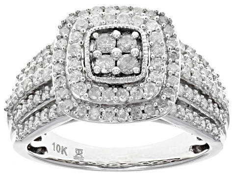 Pre-Owned White Diamond 10k White Gold Ring 1.00ctw