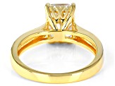 Pre-Owned White Cubic Zirconia 18k Yellow Gold Over Sterling Silver Ring 4.00ctw
