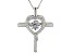 Pre-Owned Cubic Zirconia Rhodium Over Sterling Silver Dancing Bella Pendant With Chain 1.70ctw