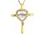 Pre-Owned Cubic Zirconia 18K Yellow Gold Over Silver Dancing Bella Pendant With Chain 1.70ctw