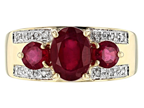 Pre-Owned Mahaleo Ruby 10k Yellow Gold Ring 2.14ctw.