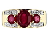 Pre-Owned Mahaleo Ruby 10k Yellow Gold Ring 2.14ctw.