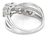 Pre-Owned White Cubic Zirconia Rhodium Over Sterling Silver Ring 2.34ctw