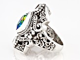 Pre-Owned True Picasso™ Quartz And Citrine Sterling Silver Ring 4.90ctw