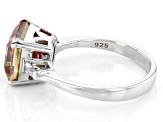 Pre-Owned Multicolor Northern Lights™ Quartz Rhodium Over Sterling Silver Ring 2.15ctw