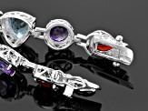 Pre-Owned Multi-Gem Sterling Silver Bracelet 20.705ctw