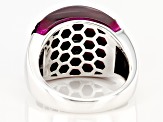 Pre-Owned Pink Tiger's Eye Sterling Silver Solitaire Ring