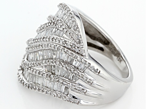 Diamond 10k White Gold Ring 1.65ctw