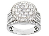 Pre-Owned Cubic Zirconia Silver Ring 4.13ctw (2.32ctw DEW)