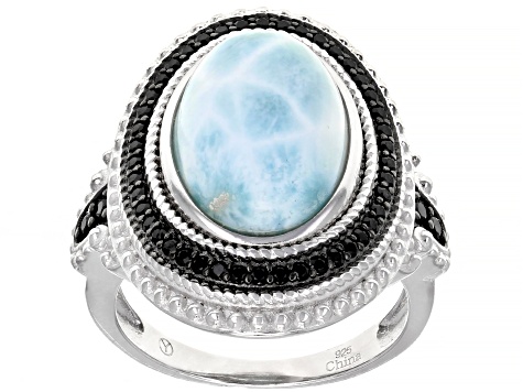 Pre-Owned Blue Larimar Sterling Silver 