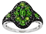 Pre-Owned Green Russian Chrome Diopside Sterling Silver Ring 1.93ctw
