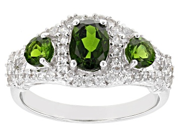Picture of Pre-Owned Green Chrome Diopside Sterling Silver Ring 1.75ctw