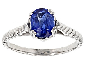 Pre-Owned Blue Kyanite Sterling Silver Ring 1.00ct