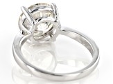 Pre-Owned White Strontium Titanate sterling silver ring 4.60ct