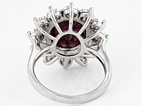 Pre-Owned Red Ruby Sterling Silver Ring 5.05ctw