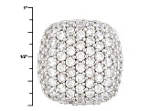 Pre-Owned Cubic Zirconia Silver Ring 14.85ctw (7.44ctw DEW)