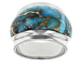 Pre-Owned Turquoise Kingman Sterling Silver Ring