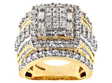Pre-Owned Cubic Zirconia 18k Yellow Gold Over Silver Ring 5.75ctw
