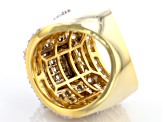 Pre-Owned Cubic Zirconia 18k Yellow Gold Over Silver Ring 5.75ctw