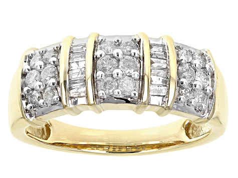 Jtv Diamond Rings >> Pre Owned White Diamond Ring 10k Yellow Gold 50ctw Jtv Diamond Rings >> Pre Owned White Diamond Ring 10k Yellow Gold 50ctw