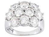 Pre-Owned Moissanite Platineve Ring 5.00ctw D.E.W