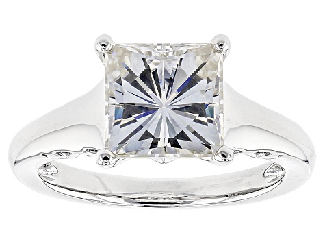 Pre-Owned Moissanite Platineve Ring 3.10ct D.E.W