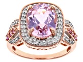 Pre-Owned Pink Kunzite 10k Rose Gold Ring 4.14ctw.