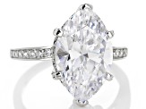 Pre-Owned Cubic Zirconia Sterling Silver Ring 8.80ctw
