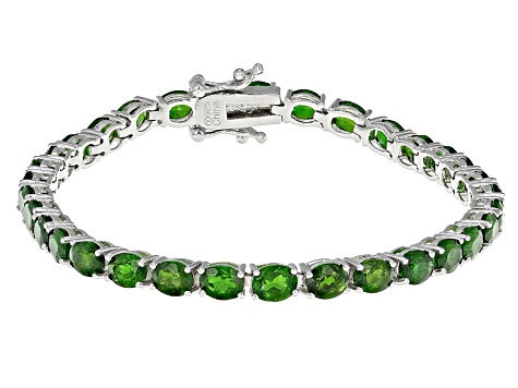 Pre-Owned Green Chrome Diopside Sterling Silver Bracelet 12.25ctw