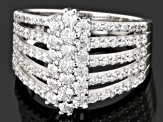 Pre-Owned White Cubic Zirconia Sterling Silver Ring 3.81ctw