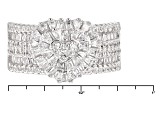 Pre-Owned White Cubic Zirconia Rhodium Over Silver Ring 2.24ctw