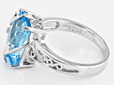 Pre-Owned Sky Blue Glacier Topaz Sterling Silver Ring 3.95ctw