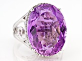 Pre-Owned Lavender Amethyst Sterling Silver Ring 22.36ctw