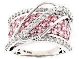 Pre-Owned Pink And White Cubic Zirconia Silver Ring 4.70ctw (2.44ctw DEW)