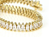 Pre-Owned White Cubic Zirconia Rhodium Over Silver Bracelet 16.30ctw